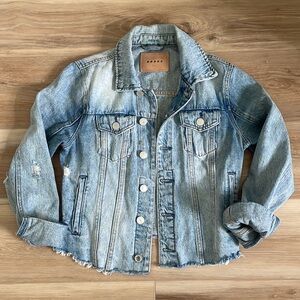 Blank NYC Raw Edge Hem Denim Jacket XS